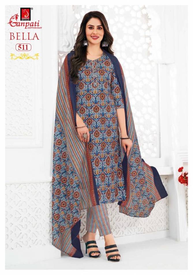 Bella Vol 5 By Ganpati Cotton Printed Kurti With Bottom Dupatta Wholesale Price In Surat